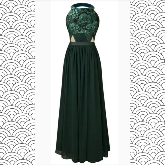 🧡 ANGEL FASHIONS: NWT New Green Dress - Picture 1 of 7